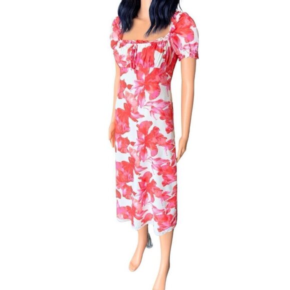 NWT WAYF Felicity Floral Midi Dress - Picture 4 of 6